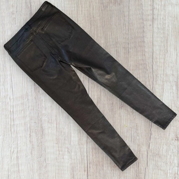 Seven7 Denim - SEVEN 7 Black Sparkle Ultra High Rise Skinny Pants Jeans Holiday Glitter 8